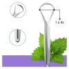 1/3/5/10Pcs Portable Single Layer Tongue Scraper Reusable Stainless Steel Fresh Breath Maker(5pcs) view 2