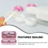 Homoyoyo Contact Lens Case Cosmetic Lens Container for Travel for Daily Use Contact Case Mirror for Women Girls view 3