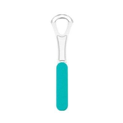 1pcs Stainless Steel Tongue Scrapers with Silicone Handle Dental Scraper Cleaning Tool