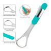 1pcs Stainless Steel Tongue Scrapers with Silicone Handle Dental Scraper Cleaning Tool view 4