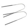2Pcs Tongue Scraper Set Stainless Steel Surface Portable Cleaner view 2