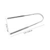2Pcs Tongue Scraper Set Stainless Steel Surface Portable Cleaner view 4