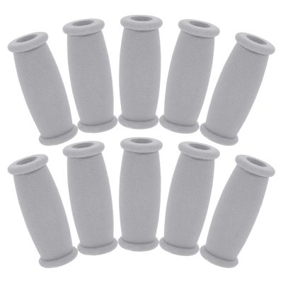 Housoutil 10pcs Crutch Hand Pads Cane Pads Comfortable Easy to Install High-Density TPR Latex-Free TPR Crutch Grips Support Accessories for Walking Aids Arm Protection
