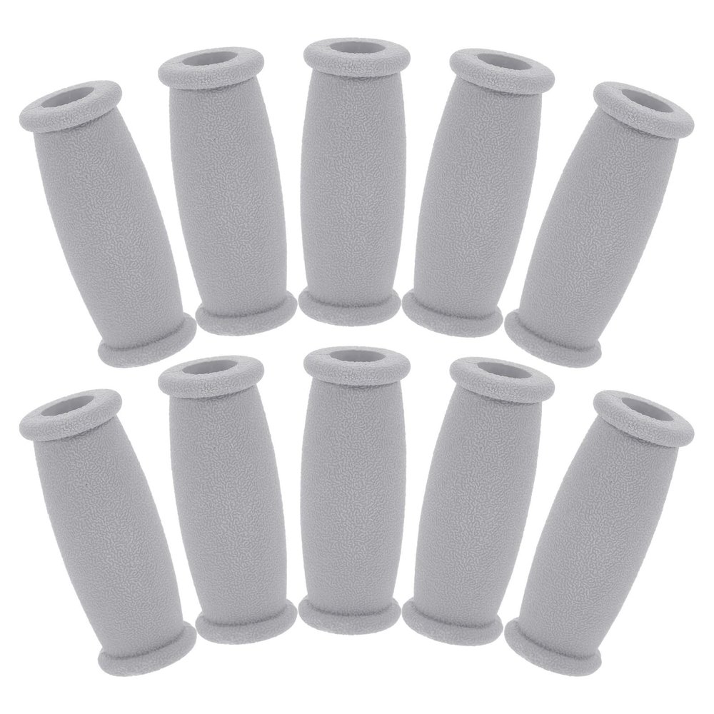 Housoutil 10pcs Crutch Hand Pads Cane Pads Comfortable Easy to Install High-Density TPR Latex-Free TPR Crutch Grips Support Accessories for Walking Aids Arm Protection