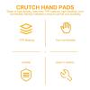 Housoutil 10pcs Crutch Hand Pads Cane Pads Comfortable Easy to Install High-Density TPR Latex-Free TPR Crutch Grips Support Accessories for Walking Aids Arm Protection view 3