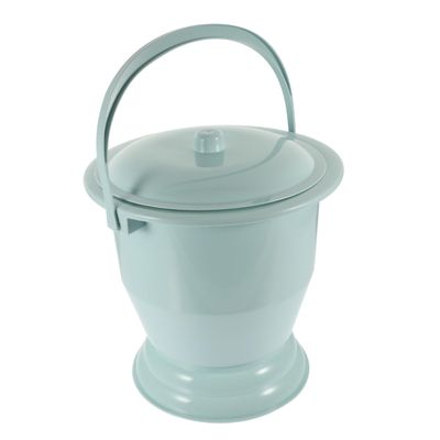 Angoily Plastic Spittoon Bedpan Easy to Clean Lightweight Round Flat Base with Lid Portable Bedroom Chamber Pot for Grandparents Pregnant Women Home Use