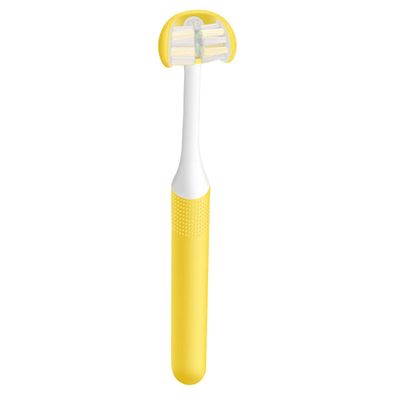 Abaodam Manual 3-Sided Toothbrush for Adults with Design and Comfortable Grip for Effective Teeth Cleaning and Oral Care