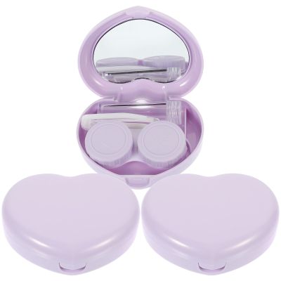 Angoily 3 Sets Portable Lens Case Contacts Lens Case Box with Mirror Lightweight Pp Material Compact Design Suitable for Outdoor Use Can Be Put in Bag Or Suitcase for Family and Friends
