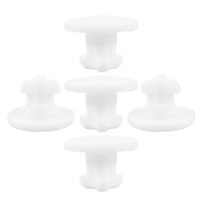 minkissy 5pcs Sealing Stopper Sealing Plug for Lunch Box Lid Valves Silicone White Round Easy to Install and Remove Suitable for 0.5-0.6cm Hole Take Food