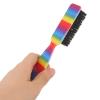 Abaodam Barber Shredded Hair Brush Beard Straightening Comb Lightweight Retro Abs Nylon Hair Sweeping Salon Duster for Hairdressing Salon Use Assorted style view 4