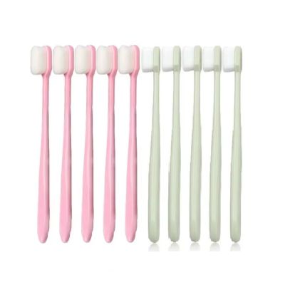 5/10pcs Soft Toothbrush Million Nano Bristle Adult Tooth Brush Teeth Deep Cleaning Portable Travel Oral Care(Blue)