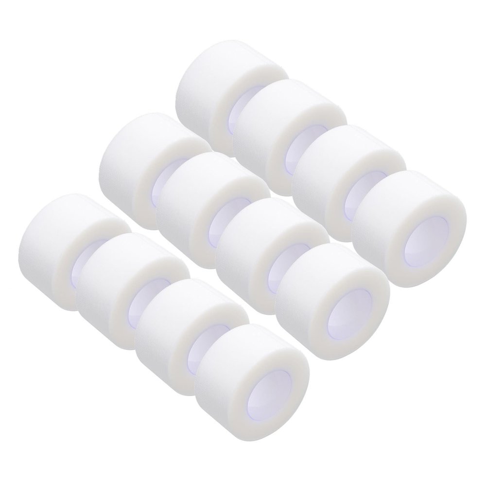 BETOOKY 12 Rolls Tubing Fixing Tapes Adhesive Bandages Pe Material Low Sensitization Strong Adhesive Breathable Design for Nursing and First Aid Wound Care