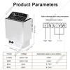 Electric Sauna Heater, Stainless Steel Dry Sauna Stove with Internal Controller, Timer 0-180 Min, Temperature 0-100, Ideal for Home and Spa Use view 3