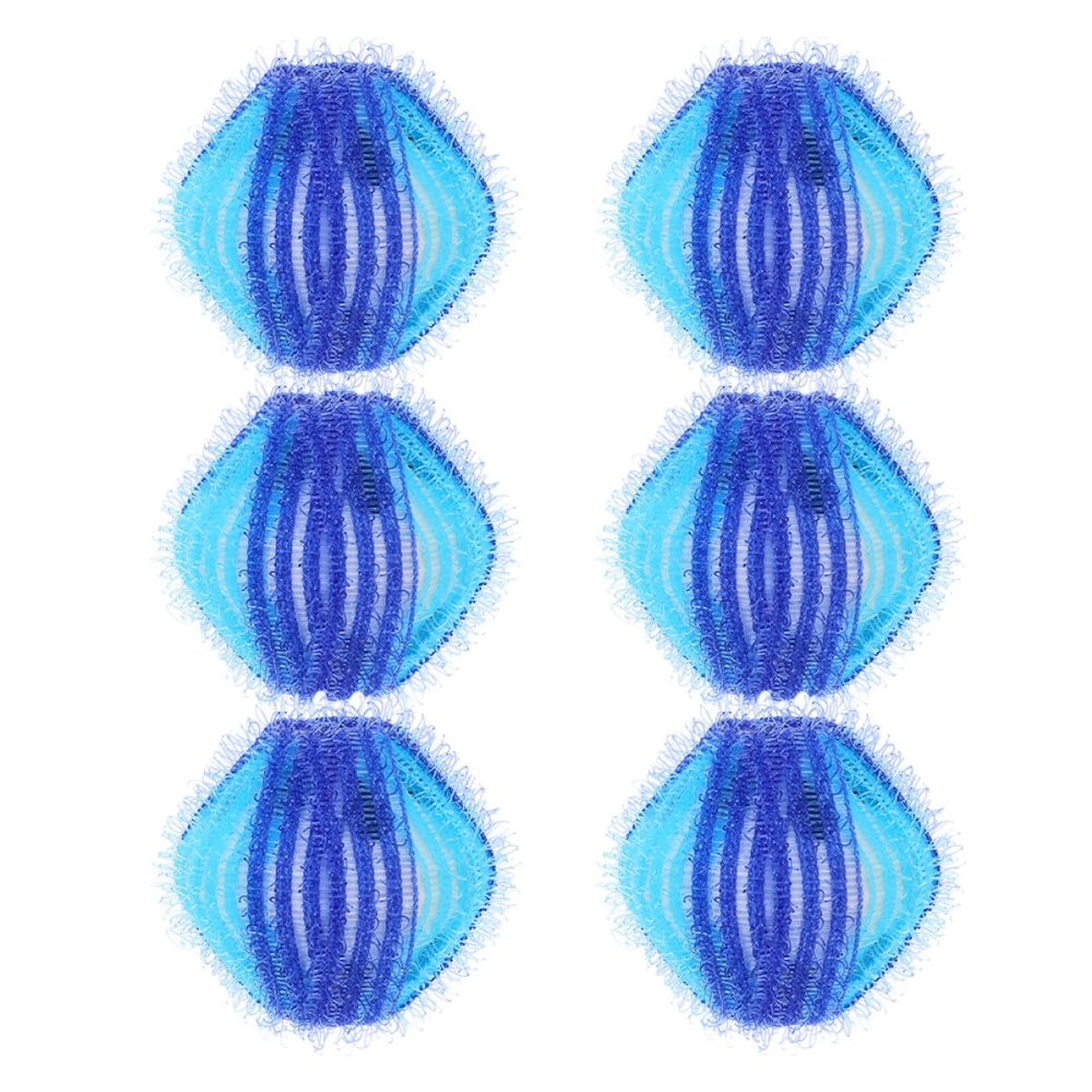 COOPHYA 6pcs Reusable Hair Remover Balls for Laundry with Nylon and Polypropylene Material, Effective Pet Fur Cleaner for Washing Machine Clothes, Blue Small Size Hair Removal Cleaning