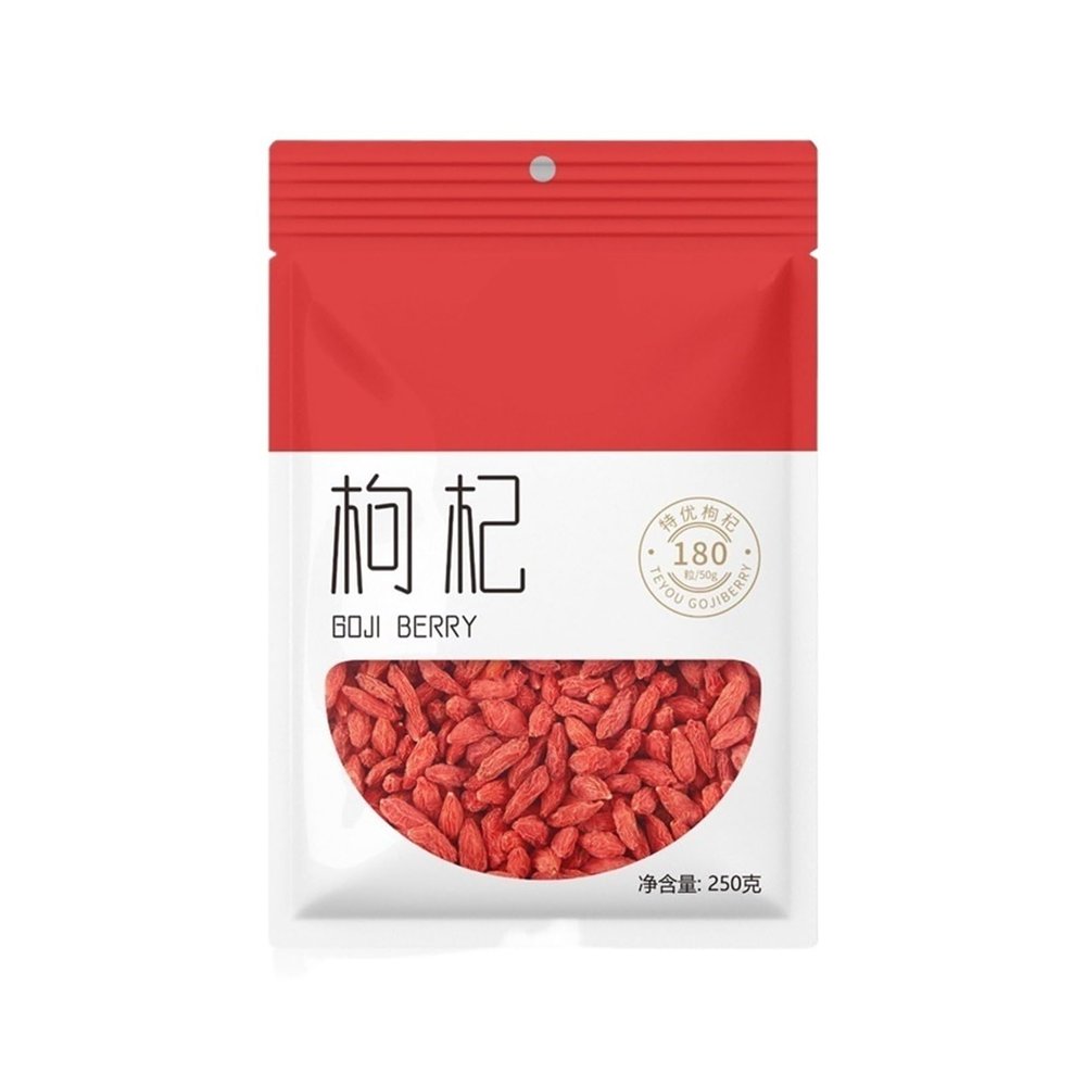 250g Of Carefully Selected Large Dried Goji Berries A Perfect Addition To Family Soups, Teas, And Porridge(2bag)
