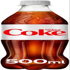 Diet Coke Carbonated Soft Drink, PET Bottle, 500ml