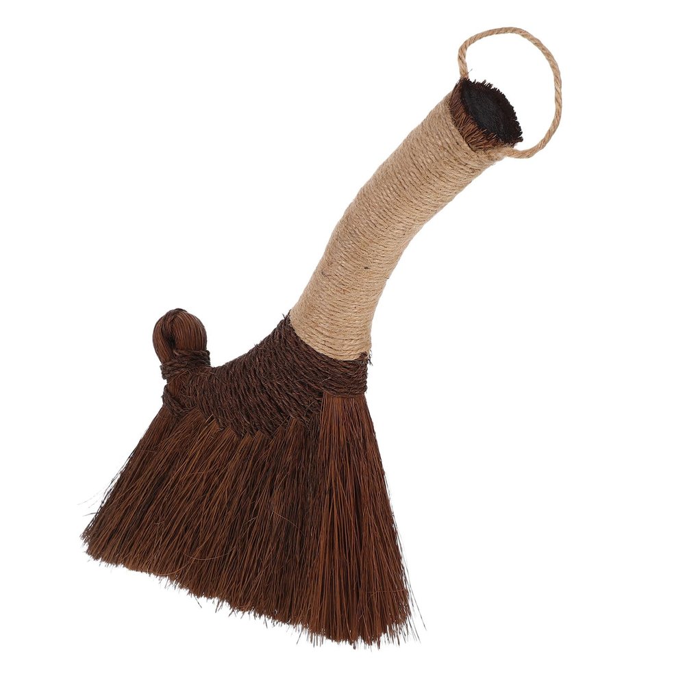 ibasenice Soft Straw Handheld Broom Small Desktop Brush for Gentle Furniture Cleaning in Office and Home Kitchen Dust Removal Compact and Lightweight