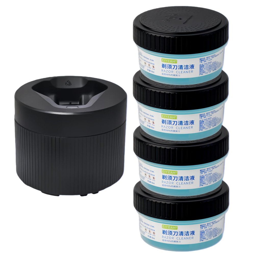 160ml Razor Cleaner Compatible For Philips Electric Shaver S7731 S7832 S8050 S9933 CC123 JC301 JC302 Refill And Cleaning Base(4 box ADD CLEANING CABIN)