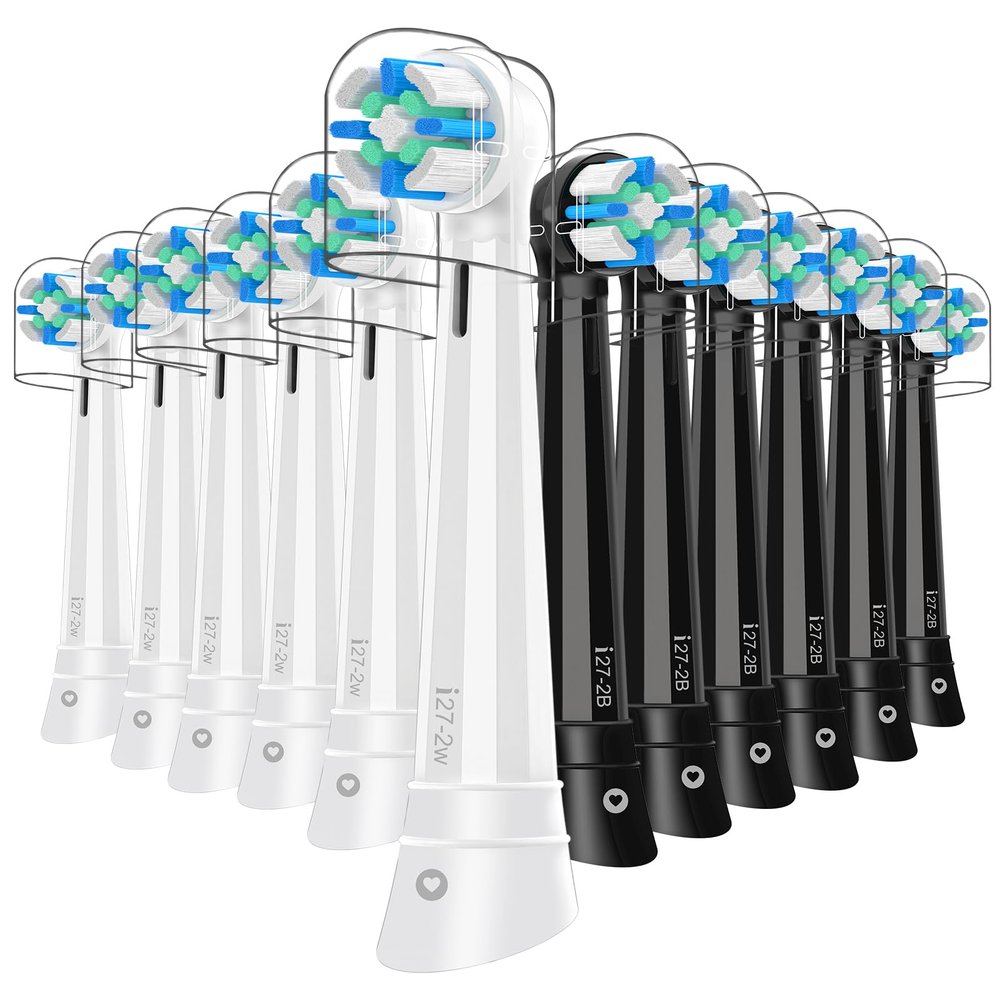12PCS Toothbrush Heads Compatible with Oral B iO 2/3/4/5/6/7/8/9/10 Series Electric Toothbrush,Durable Medium Bristles Designed for Optimal Plaque Removal Toothbrush Heads Compatible with Oral B iO