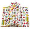 200 Pcs Back to School Wax Paper for Food, Wax Paper Sheets Deli Paper Sandwich Wrap Candy Wraps, Waterproof Oil-proof Picnic Basket Liners with Stationery Pattern for Kitchen Handmade Food view 1