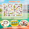 200 Pcs Back to School Wax Paper for Food, Wax Paper Sheets Deli Paper Sandwich Wrap Candy Wraps, Waterproof Oil-proof Picnic Basket Liners with Stationery Pattern for Kitchen Handmade Food view 2