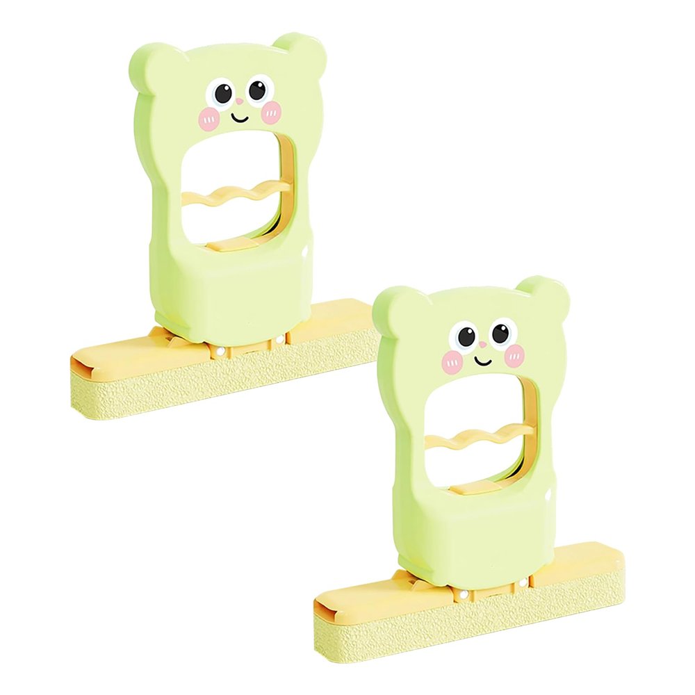 2Pcs Portable Mini Mop, Self-Squeeze Desktop Cleaning Mop for Wet & Dry Cleaning Portable Small Mop for Small Spaces, Kitchen, Bathroom, Glass (Green)