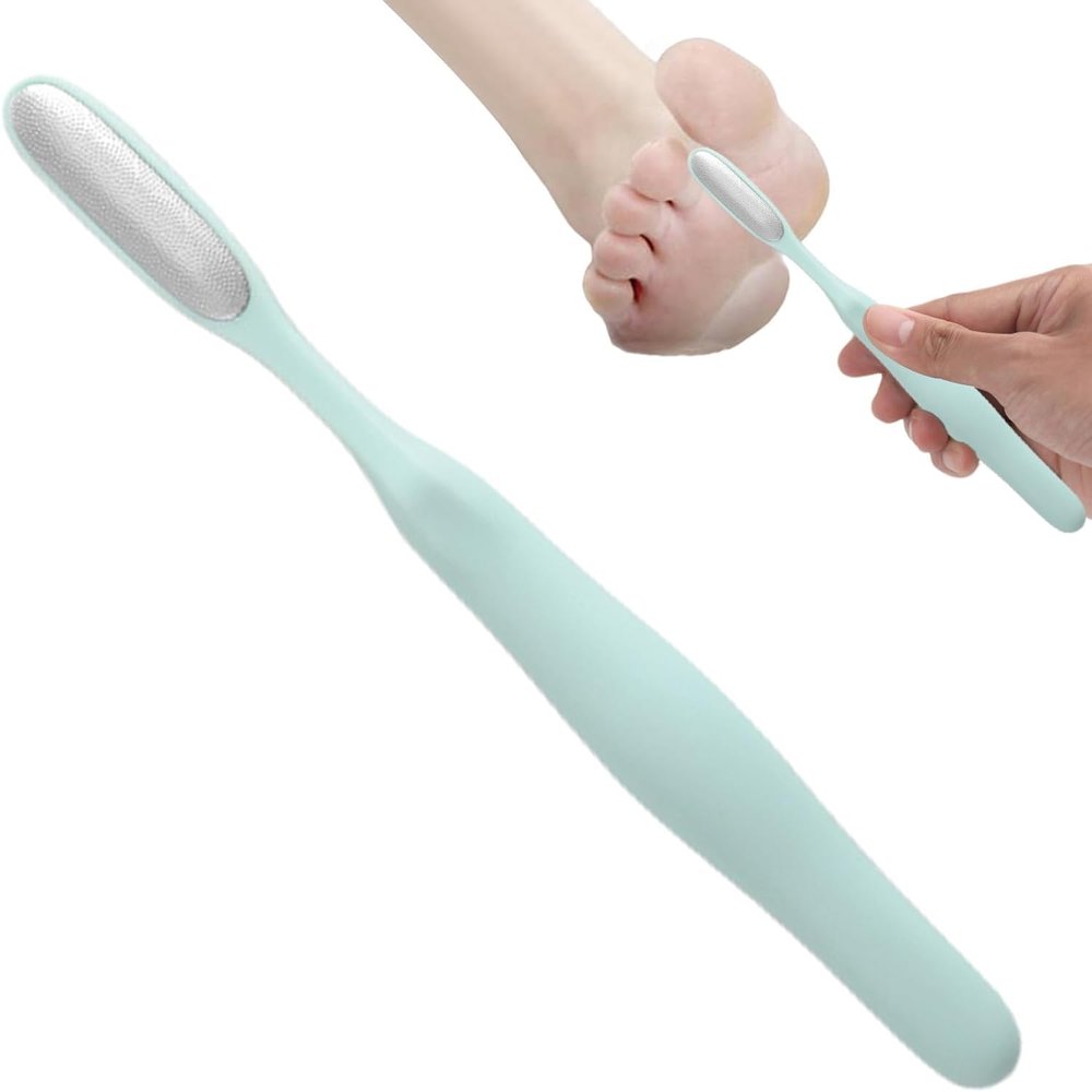 Stainless Steel Toe Crevice Foot File, Precision Callus Remover for Toes and Fingers, Small Design Reaches Tight Spaces, Ergonomic Handle Exfoliates Dead Skin and Corns Ideal for Home (2Pieces)
