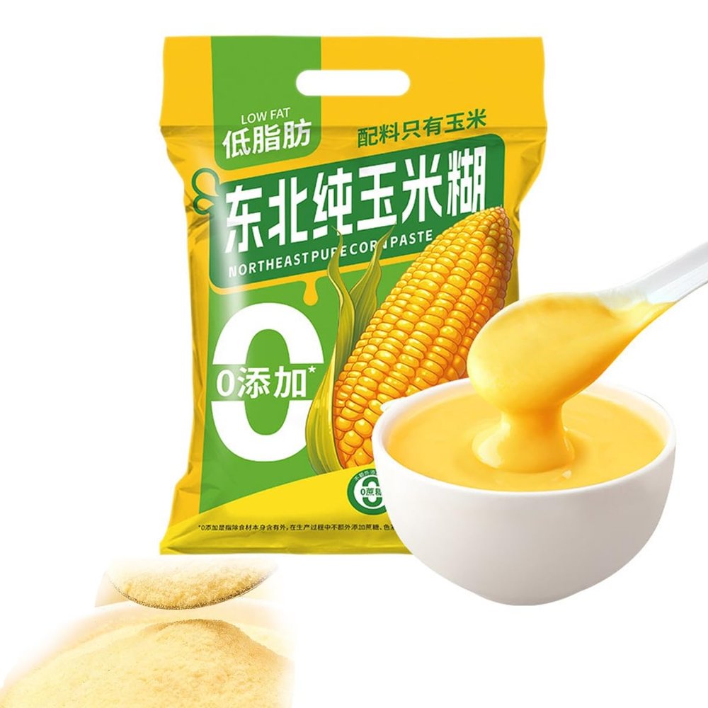 Pure Corn Porridge Instant Breakfast Mix, Unsweetened, No Added Sugar, 600g (30g X 20 Packets), Fine Powder Easy To, Low Fat