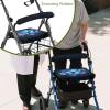 Dngkaoje Galaxy Butterfly Walker Seat Covers for Ladies Walker Seat and Backrest Covers Blue Butterfly Handle Covers for Rollator Walkers Removable Accessories Decor Roll Bar Cover view 4