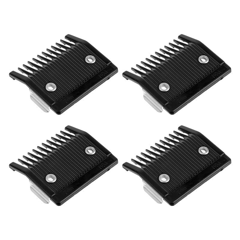 4Pcs Hair Clipper Attachment Combs, Replacement Cutting Guide with 3mm Metal Back, Compatible with Wahl Clippers 8467