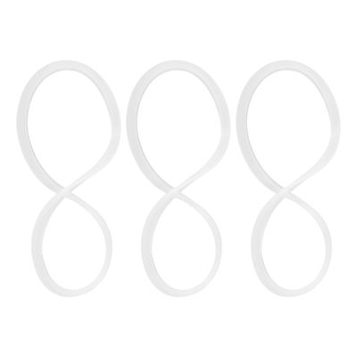 NULYLU 3Pcs Silicone Seal Rings for Insulated Lunch Boxes Leakproof 12Cm Inner Diameter Gasket Food-Safe Accessory for Thermal Lunch Containers