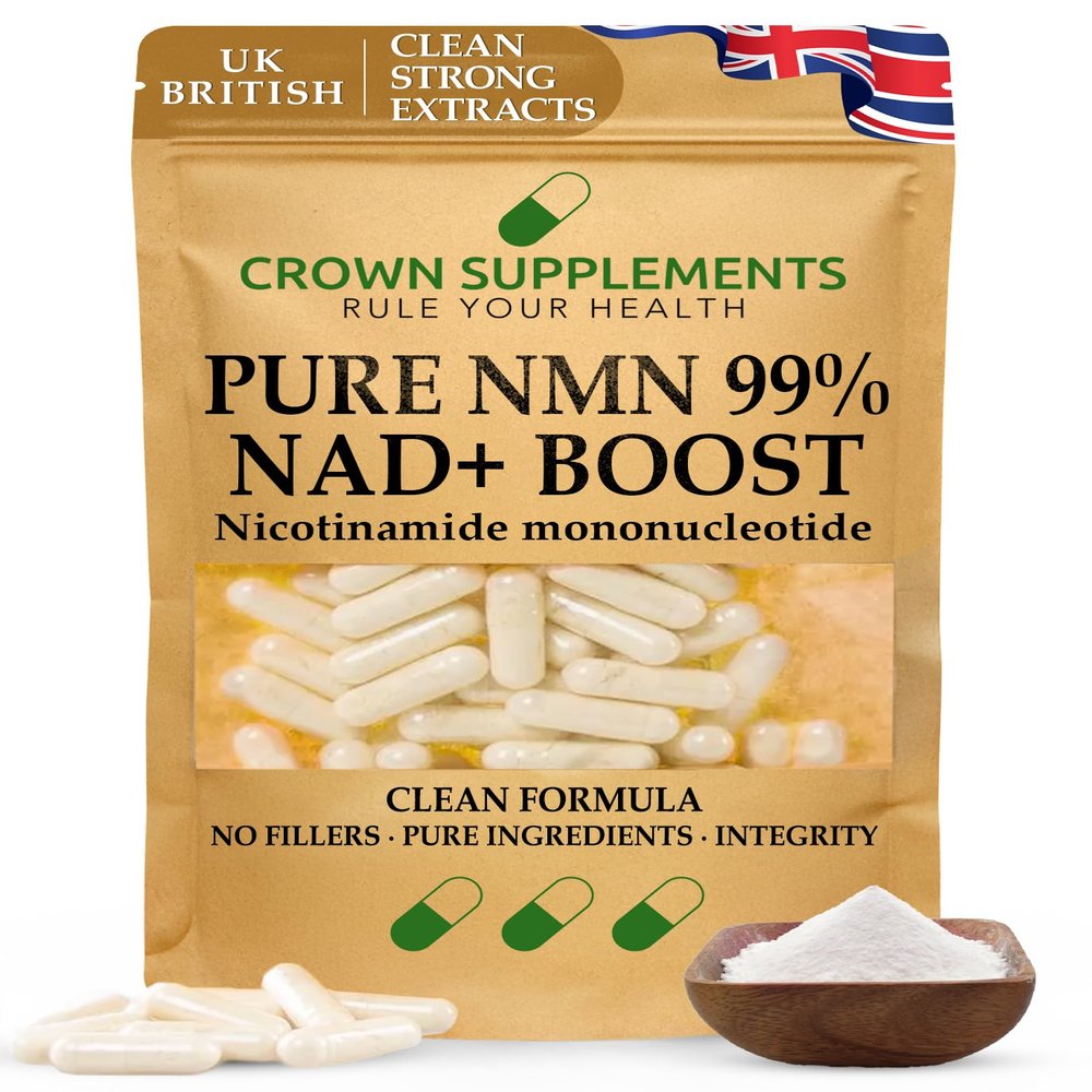 Pure Clean 'NMNS Supplement Max Absorption for NAD | Clean 99% Formula Quality | Crown Supplements (270 Capsules)