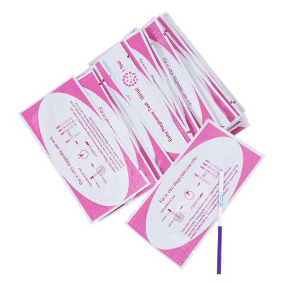Angoily 25 Boxes Pregnancy Test Tool High Precision Cards Disposable Plastic Strips Convenient to Use Assorted Color for Women Early Pregnancy Detection Random Color