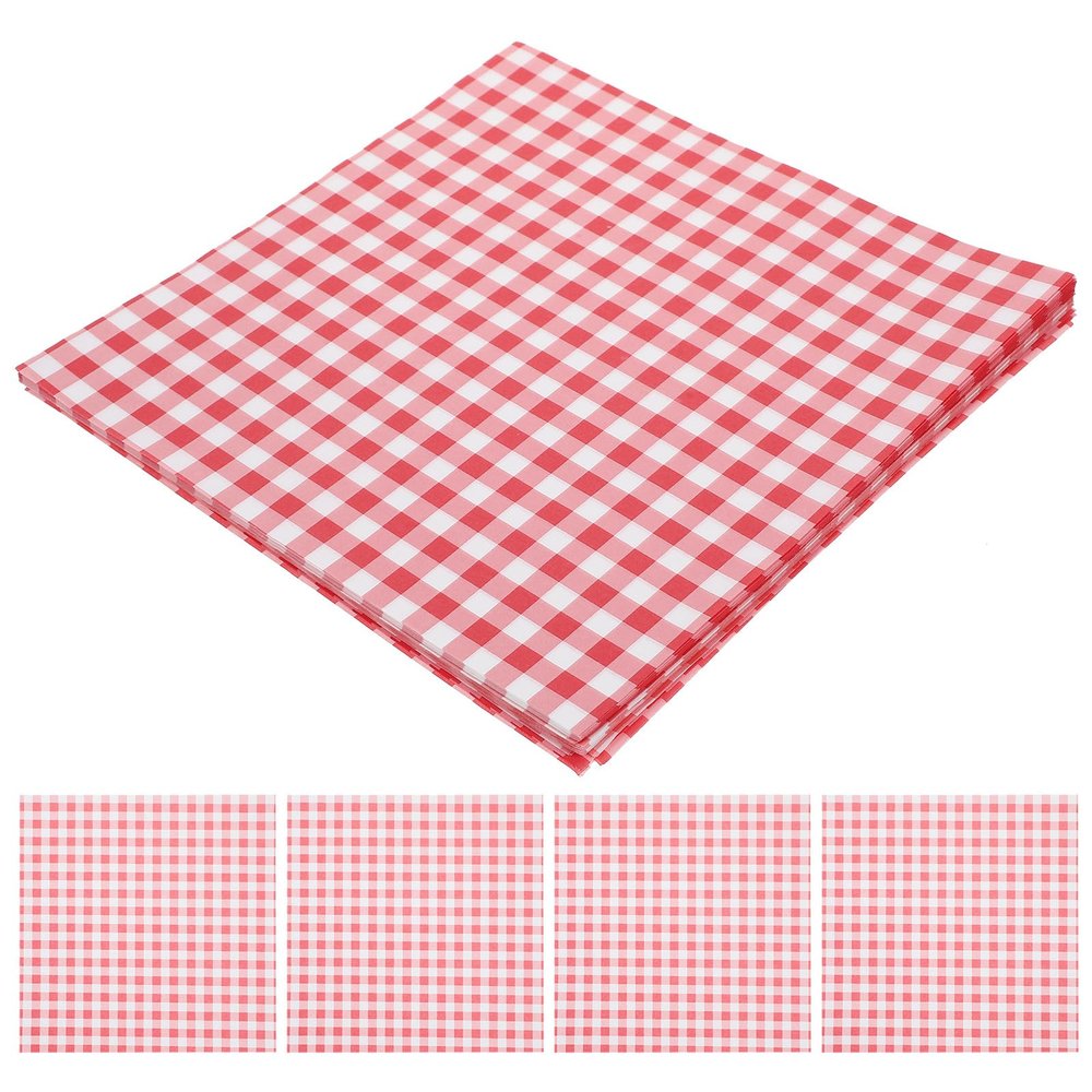 LAPYAPPE 100 Sheets Greaseproof Food Basket Liners Oilpaper Paper Sheets Pink Christmas Trees Snowflakes Design Safe and Healthy Double-Sided Use for Parties and Holidays