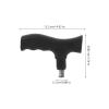 BESTOMZ Cane Handle Replacement Grips 2Pcs Black Plastic Ergonomic Side Handles for Walking Canes Suitable for Elderly and Disabled Support view 2