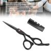 6 Inch Stainless Steel Beard Trimming Scissors, Barber Hair Cutting Shears, Precision Blade Mustache Scissors for Home Salon Use with Ergonomic Handle and Adjustable (Black) view 2