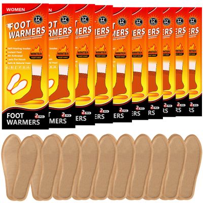 10 Pairs Insole Foot Warmers Disposable Air Activated Warmers for Men & Women