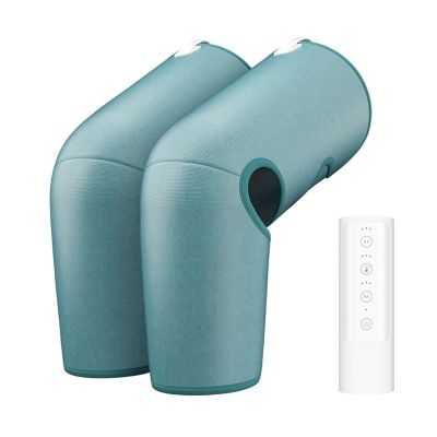 Air Pressure Leg Massager for Blood Circulation and Lymphatic Drainage, Full Wrap Design with Warm Compress and Calf Massage Functionality