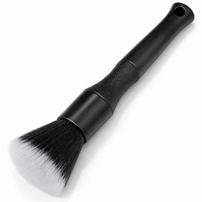 1 Pack Car Detailing Brush, Ultra Soft PPS+PET Interior Dusting Brush, Scratch-Free Cleaning Brush for Car Motorcycle Home Dashboard Air Vents Crevices (Black)