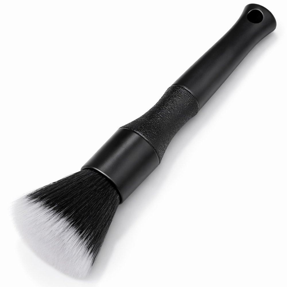 1 Pack Car Detailing Brush, Ultra Soft PPS+PET Interior Dusting Brush, Scratch-Free Cleaning Brush for Car Motorcycle Home Dashboard Air Vents Crevices (Black)