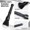 1 Pack Car Detailing Brush, Ultra Soft PPS+PET Interior Dusting Brush, Scratch-Free Cleaning Brush for Car Motorcycle Home Dashboard Air Vents Crevices (Black) view 3