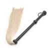 HHAura Leather Flogger Whip with Extra Long Handle, Premium BDSM Flogger, Comfortable Grip, Sensory Play Tool, Adjustable Control for Beginners and Experienced Users view 1