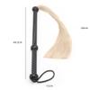HHAura Leather Flogger Whip with Extra Long Handle, Premium BDSM Flogger, Comfortable Grip, Sensory Play Tool, Adjustable Control for Beginners and Experienced Users view 2