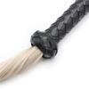 HHAura Leather Flogger Whip with Extra Long Handle, Premium BDSM Flogger, Comfortable Grip, Sensory Play Tool, Adjustable Control for Beginners and Experienced Users view 4