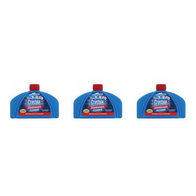 Crystale Total Action Dishwasher Cleaner Liquid, Eliminates Grease and Limescale, 250ml - Pack of 3