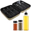 11 Pcs Camping Spice Kit with 6 Powder, 3 Liquid Containers with Leakproof Lids, Portable Funnel with Hard Case, Seasoning Bottle with Storage Bag for Outdoor Travel Camping BBQ Picnic view 1