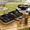 11 Pcs Camping Spice Kit with 6 Powder, 3 Liquid Containers with Leakproof Lids, Portable Funnel with Hard Case, Seasoning Bottle with Storage Bag for Outdoor Travel Camping BBQ Picnic view 2