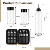 11 Pcs Camping Spice Kit with 6 Powder, 3 Liquid Containers with Leakproof Lids, Portable Funnel with Hard Case, Seasoning Bottle with Storage Bag for Outdoor Travel Camping BBQ Picnic view 3