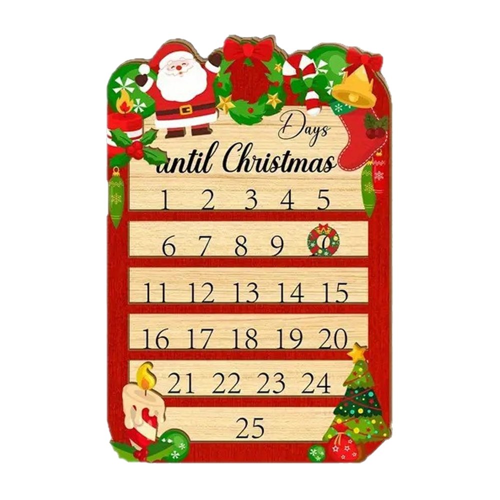 Tsophreniq Wooden Arrival Calendar for with 24 Doors Daily Surprise Family Ritual Home Deck Recyclable Arrival Calendar