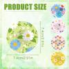 10pcs Daisy Style Sensor Covers for Libre 2/3, Daisy Theme Sensor Stickers Waterproof & Sweatproof Christmas Adhesive Patches CGM Monitor Patch Accessories Compatible with Libre view 2